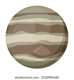 Jupiter isolated transparent background. Vector Jupiter planet isolate white. Vector illustration can used astronomical poster infographic template design. EPS 10