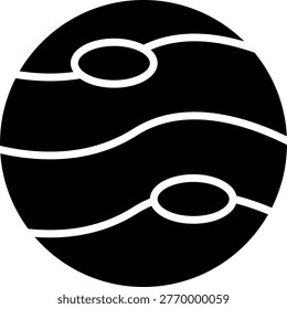 Diseño de Vector de icono de línea de Júpiter
