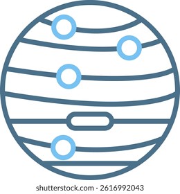 Jupiter Line Two Colour Icon