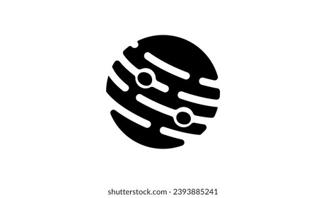 jupiter logo, black isolated silhouette