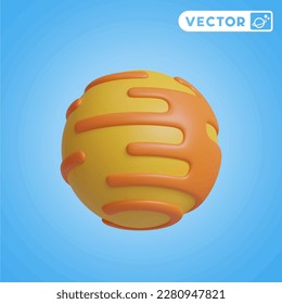 jupiter planet 3D vector icon set, on a blue background