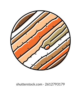 jupiter planet color icon vector. jupiter planet sign. isolated symbol illustration