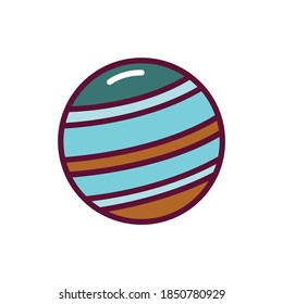 Jupiter planet color line icon. Pictogram for web page, mobile app, promo.