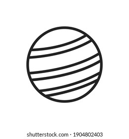 Jupiter planet color line icon. Pictogram for web page, mobile app, promo. Editable stroke.
