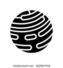 jupiter planet glyph icon vector. jupiter planet sign. isolated contour symbol black illustration