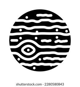 jupiter planet glyph icon vector. jupiter planet sign. isolated symbol illustration