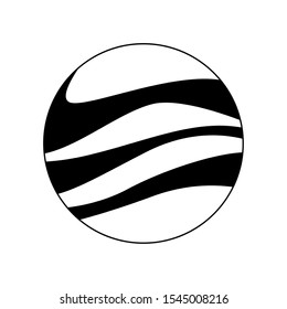 jupiter planet icon over white background, vector illustration