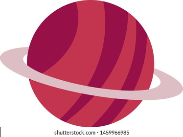 Planeta Júpiter, ilustração, vetor sobre fundo branco.