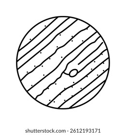 jupiter planet line icon vector. jupiter planet sign. isolated contour symbol black illustration