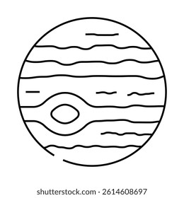 jupiter planet line icon vector. jupiter planet sign. isolated contour symbol black illustration