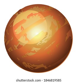 jupiter planet milky way style icon of space futuristic and cosmos theme Vector illustration