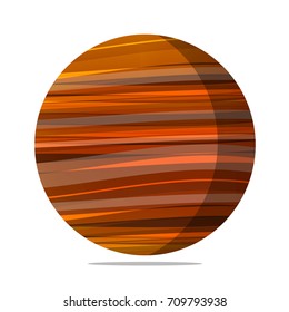 Jupiter planet on white background vector illustration