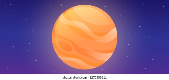 jupiter planet orbiting solar system vector design illustration
