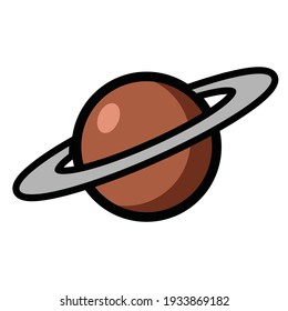 Jupiter Planet In Outer Space Vector Design