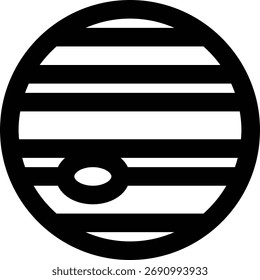 Jupiter, Planet, Space Outline Icon