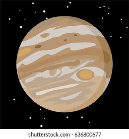 Jupiter planet vector illustration