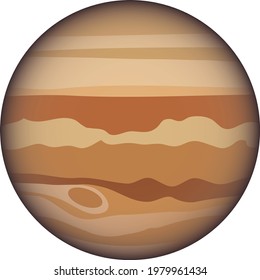 Jupiter planet vector illustration icon