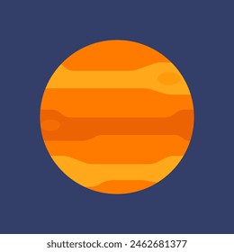 Jupiterplanet Jupiter Vektorgrafik Einfache Illustration. Illustration für Sonnensystem Planet.
