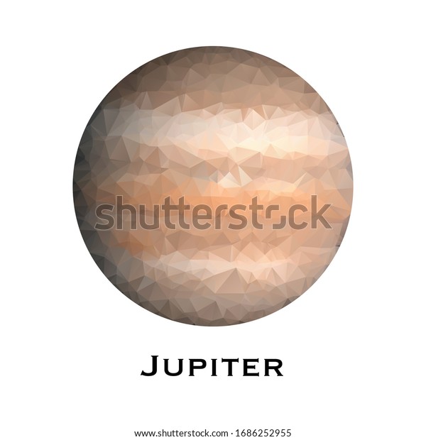 Jupiter Triangle Polygonal Jupiter Solar System Stock Vector (Royalty ...