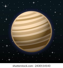 Jupiter is in the vast space between the stars, planets and moons
كوكب المشتري في الفضاء الشاسع بين النجوم و الكواكب و الأقمار