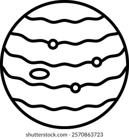 Jupiter vector icon. Can be used for printing, mobile and web applications.