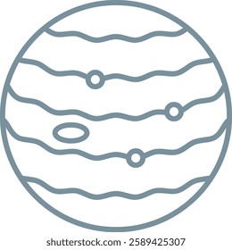Jupiter vector icon. Can be used for printing, mobile and web applications.