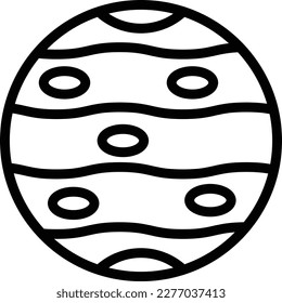 Ilustración de diseño de icono del vector Júpiter
