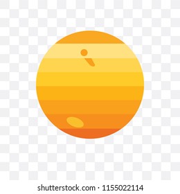 Jupiter vector icon isolated on transparent background, Jupiter logo concept