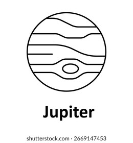 Jupiter Vector icon which can easily modify or edit
