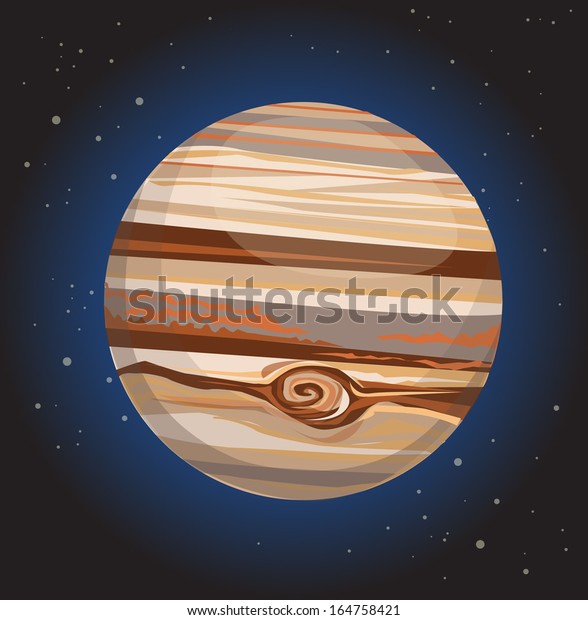 Jupiter Vector Illustration Stock Vector (Royalty Free) 164758421