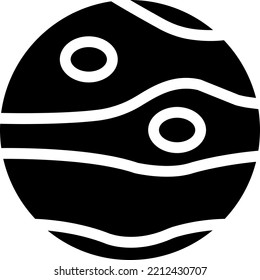 ilustración de jupiter Vector en un fondo transparente. Símbolos de calidad superior. Iconos vectoriales de glifos para diseño de conceptos y gráficos. 
