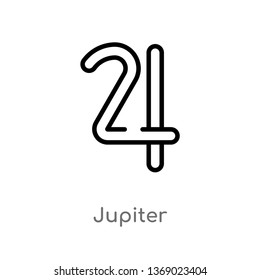 jupiter vector line icon. Simple element illustration. jupiter outline icon from zodiac concept. Can be used for web and mobile