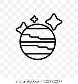 Jupiter vector linear icon isolated on transparent background, Jupiter transparency concept can be used for web and mobile
