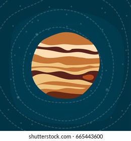 Jupiter vector planet cartoon illustration