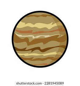 Jupiter vector. Jupiter planet, solar system