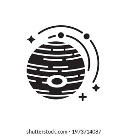 Jupiter vector solid icon. Space symbol EPS 10 file