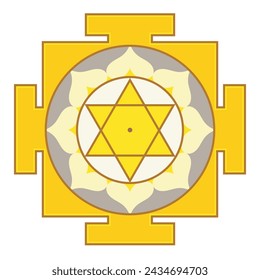 Jupiter Yantra.  Stimulate luck, faith, courage, the gaining of inner knowledge.  Vector illustration