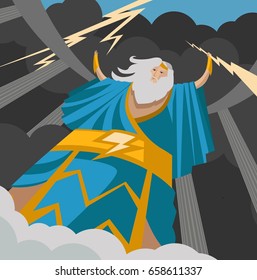 jupiter zeus greek roman mythology god of the ray in the sky