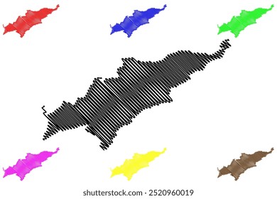 Distrito de Jura Bernois (Suíça, Confederação Suíça, Cantão de Berna ou Berna) mapa ilustração vetorial, esboço de rabisco Verwaltungskreis Bernese Jura mapa