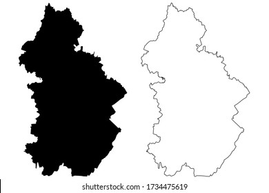 Jura Department (France, French Republic, Bourgogne-Franche-Comte region, BFC) map vector illustration, scribble sketch Jura map