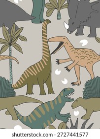 Projeto Jurasic World Pattern design dianosore sem emenda 