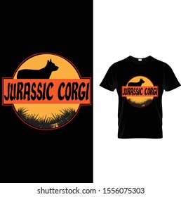 Jurassic Corgi - Corgi T shirt design 