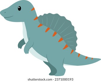 Jurassic era dino collection for children, with flat design or flat illustration style