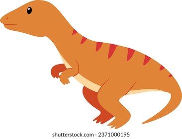 Jurassic era dino collection for children, with flat design or flat illustration style