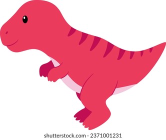 Jurassic era T-rex for children, with flat design or flat illustration style