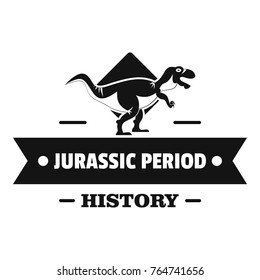 Jurassic history logo. Simple illustration of jurassic history vector logo for web