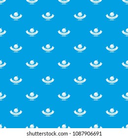 Jurassic nature pattern vector seamless blue repeat for any use