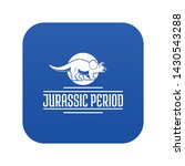 Jurassic period icon blue vector isolated on white background