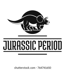 Jurassic period logo. Simple illustration of jurassic period vector logo for web
