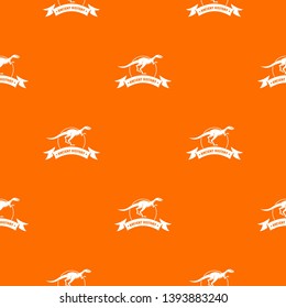 Jurassic raptor pattern vector orange for any web design best